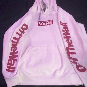 Off-white color vans hoodie